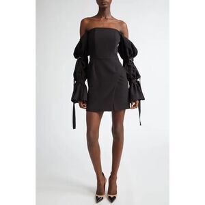 Israella Kobla Women's Black Off-the-Shoulder Mini Dress Size 6 NWOT D066